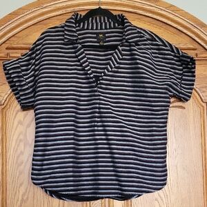 Lee Black and Gray Striped Shirt